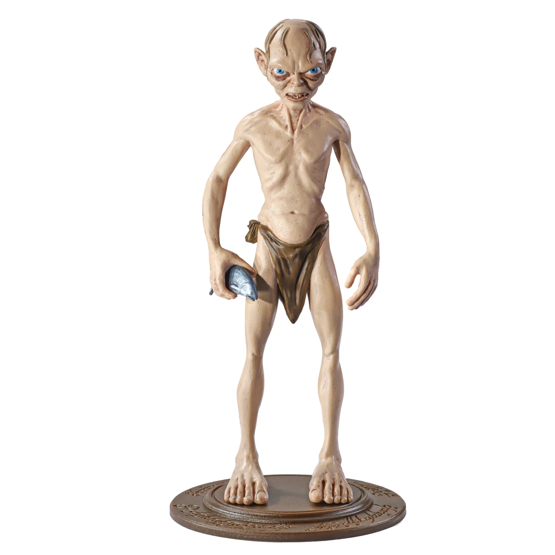 Figurina articulata Gollum IdeallStore®, Unique Smeagol, editie de colectie, 18 cm, stativ inclus - 