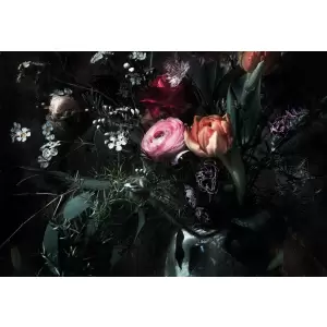 Fototapet abstract cu flori Komar 8-999 - <p>Fototapet abstract cu model floral trandafiri, lavabil, print digital, ecologic</p>