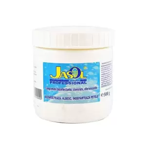 Comprimate dezinfectante 500 gr, Jasol - <p>permit un dozaj precis, simplu de utilizat, usor de transportat si stocat inlocuiesc clorul lichid, clorura de var, cloramina</p>