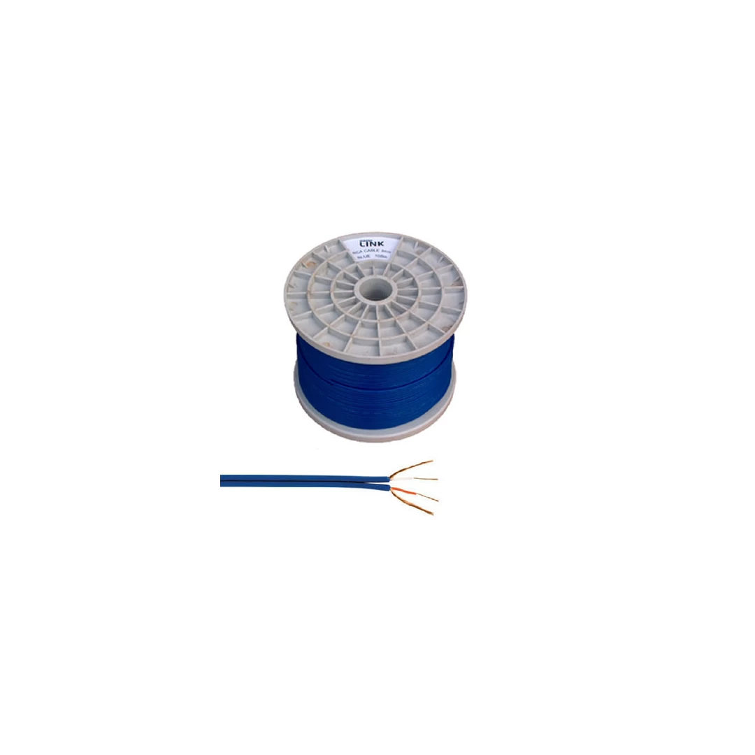 Cablu 2rca 3mm Albastru Rola - 