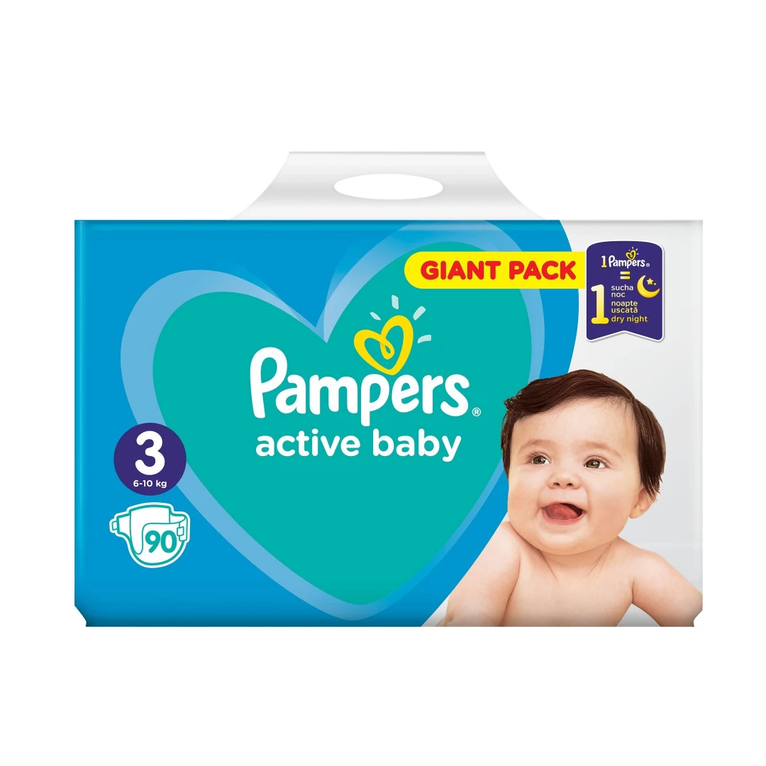 Scutece Pampers Active Baby 3 Giant Pack 90 buc - 