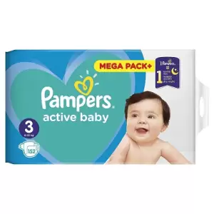 Scutece Pampers Active Baby, Nr.3 Junior, Mega Box 152 buc - 