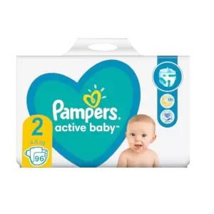 Scutece Pampers Active Baby, Nr.2, 4-8 kg, Giant Pack, 96 buc - Avem pentru tine scutece pampers pentru bebe. Produse de calitate la preturi avantajoase.