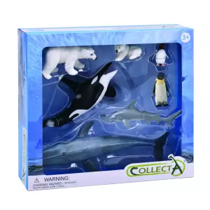 Set 7 figurine pictate manual Animale Antarctica - 