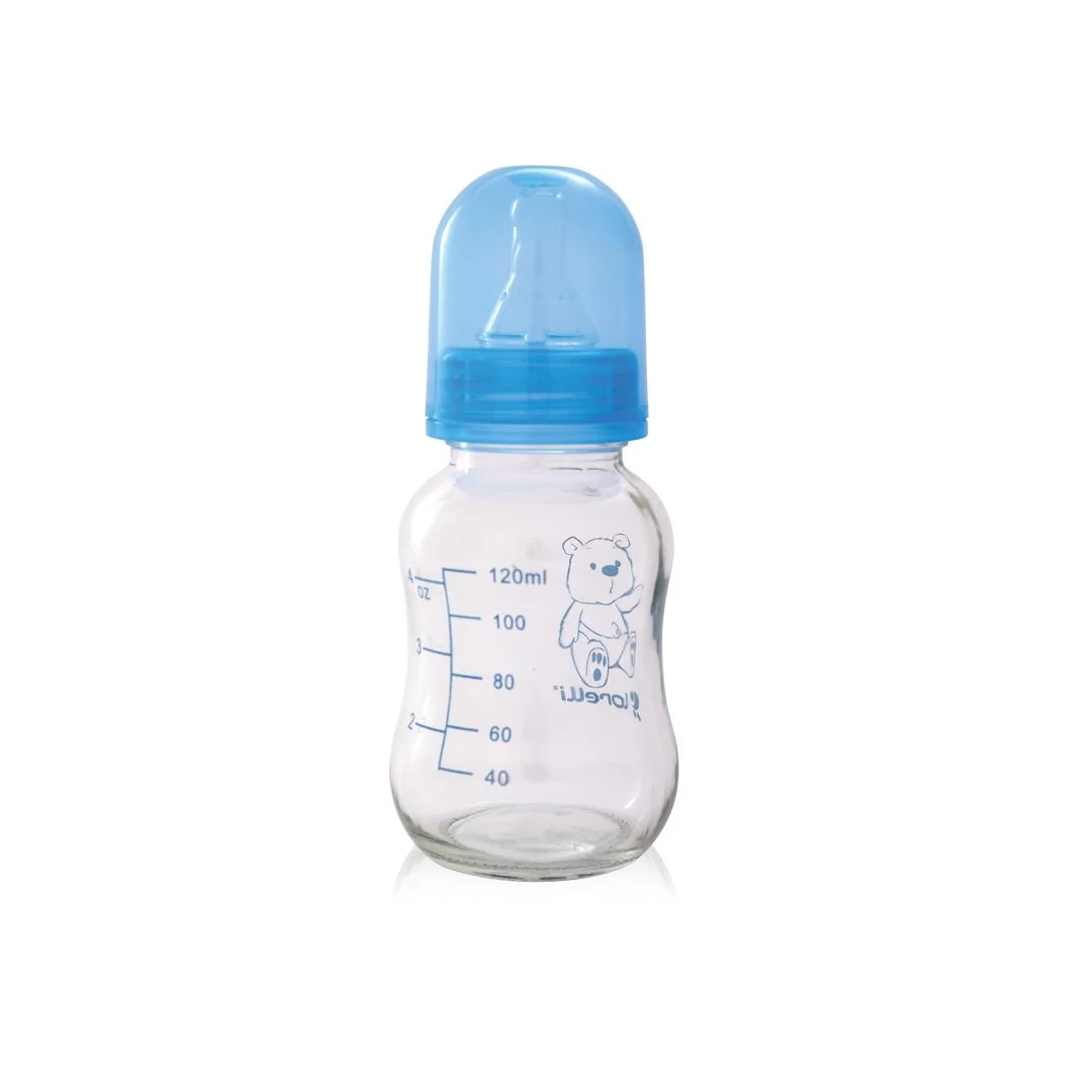 Biberon din sticla, 0+ luni, 120 ml, Lorelli (Culoare: Blue) - 