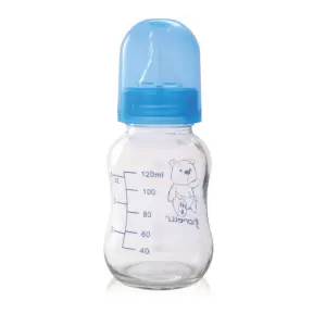 Biberon din sticla, 0+ luni, 120 ml, Lorelli (Culoare: Blue) - 