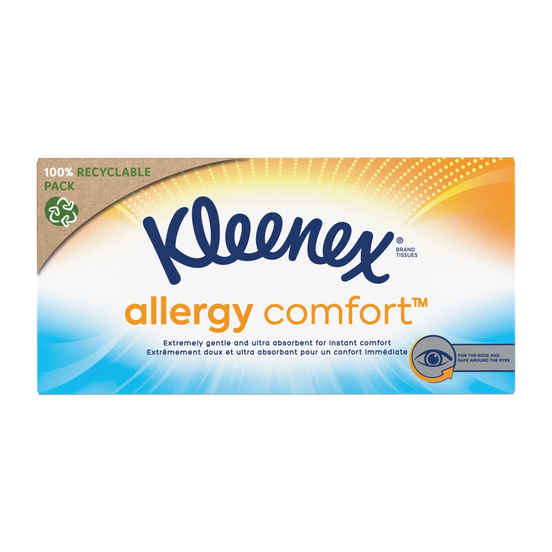 Servetele uscate Kleenex BOX Allergy Comfort, 56 buc - 