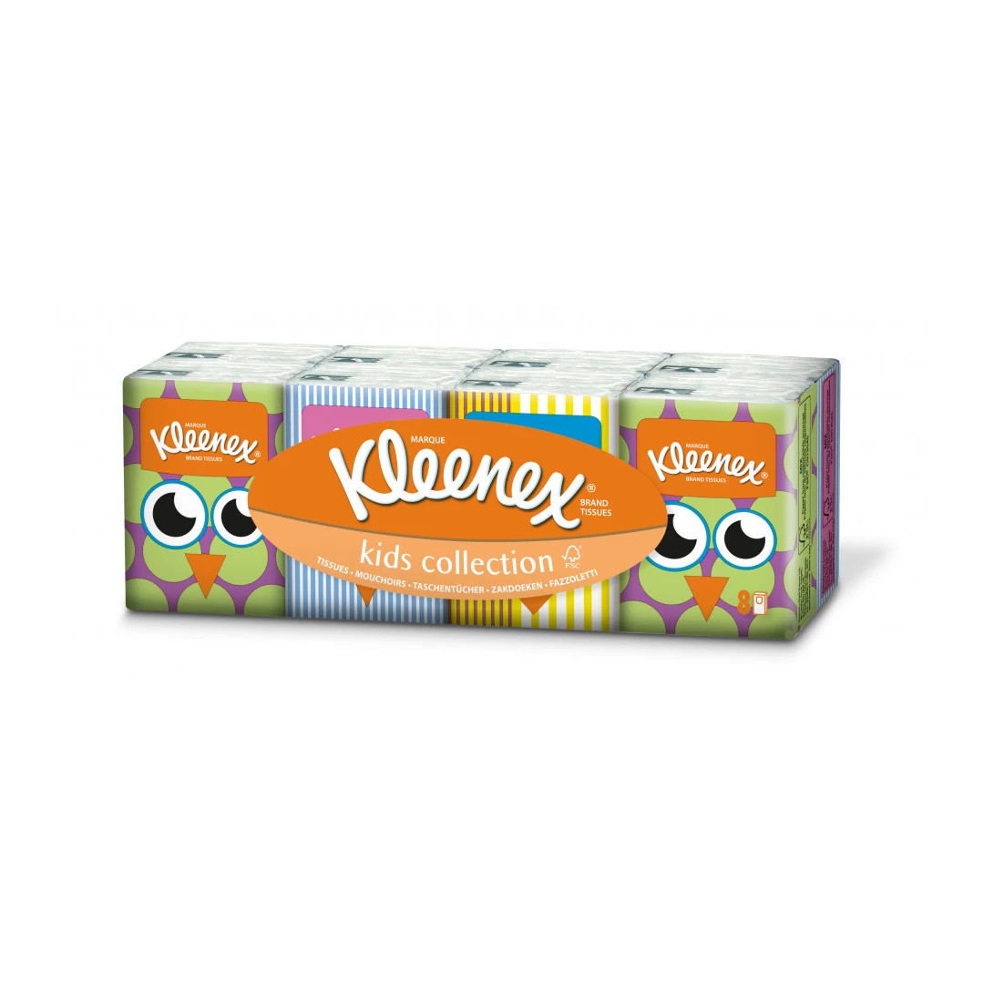 Batiste igienice Kleenex Ultra Soft Mini, 10 pachete cu 7 batiste - 