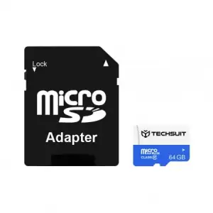 Techsuit - High Speed Memory Card, SDXC, 64GB, Class 10 with Adapter - 