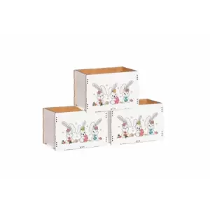 Set 3 cutii decorative cu iepurasi - cfp15028s - 