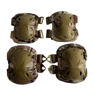Set de protectie IdeallStore®, Tactical Gear, genunchiere si cotiere, nylon, marime universala, camuflaj - 