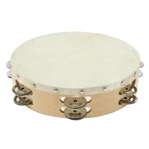Tamburina dubla IdeallStore®, Oriental Mix, lemn, panza, 25x5 cm, bej - 