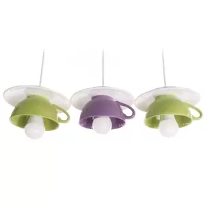 Lustra "Afternoon tea" triple crazy mix: green-purple-green - 