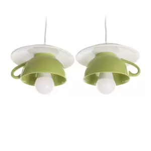 Lustra "Afternoon tea" green twins - 