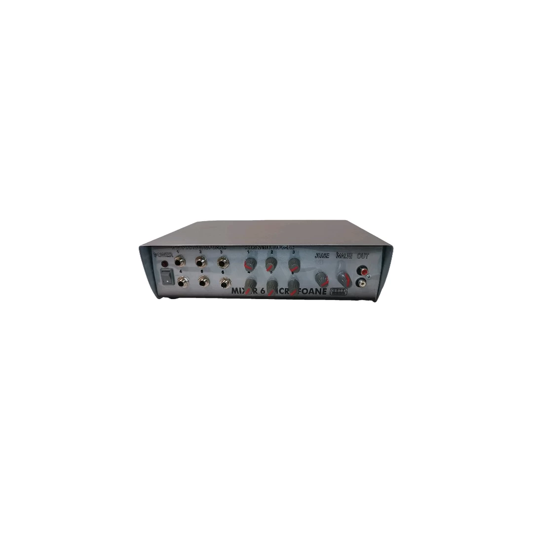 Mixer audio 8 canale 6 microfoane + 2 auxiliare - mixer 6+2, mixer 8 canale, mixer audio