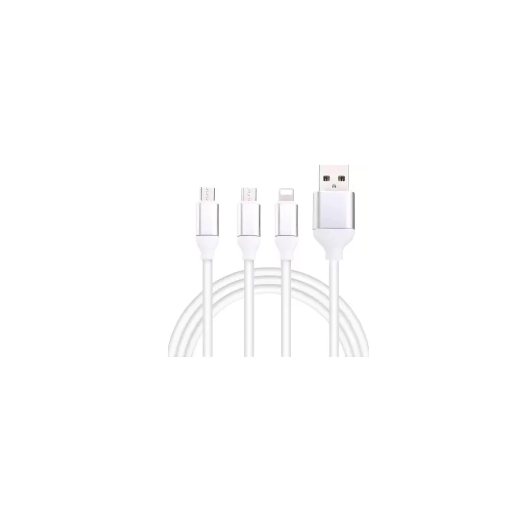 Cablu USB 3 IN 1 iPhone /microUSB/USB C - 