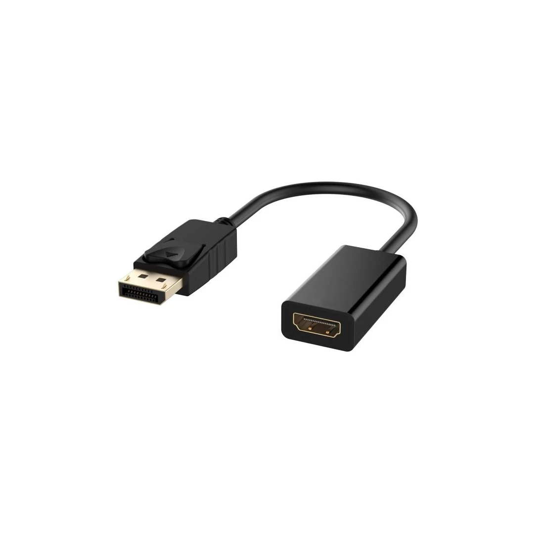 Cablu adaptor Dysplay port T - Hdmi M gold 20 pini  0.22M negru - adaptor displayport hdmi