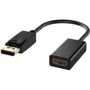 Cablu adaptor Dysplay port T - Hdmi M gold 20 pini  0.22M negru - adaptor displayport hdmi