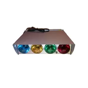 Orga de lumini OL01 cutie metalica 4 becuri / 4 frecvente - echipament de scena, efecte, efecte lumini, lumini, orga, orga lumini, scena