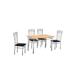 Set masa Emma cu 4 scaune, natur, 110x70x72 cm, UnicSpot - 