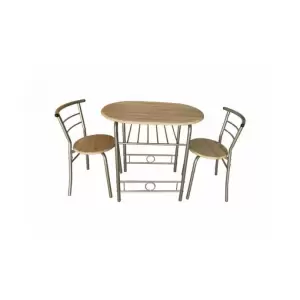 Set masa Dual cu 2 scaune, Stejar alb, 80x53x74 cm, UnicSpot - 