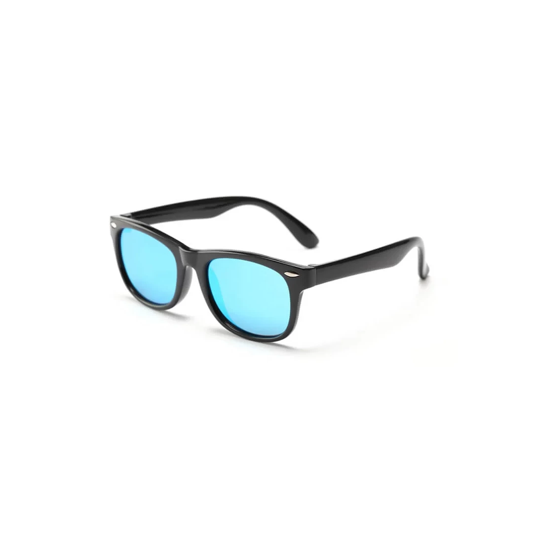 Ochelari de soare pentru copii D802 cu filtru UV polarizati Albastru+Negru - 