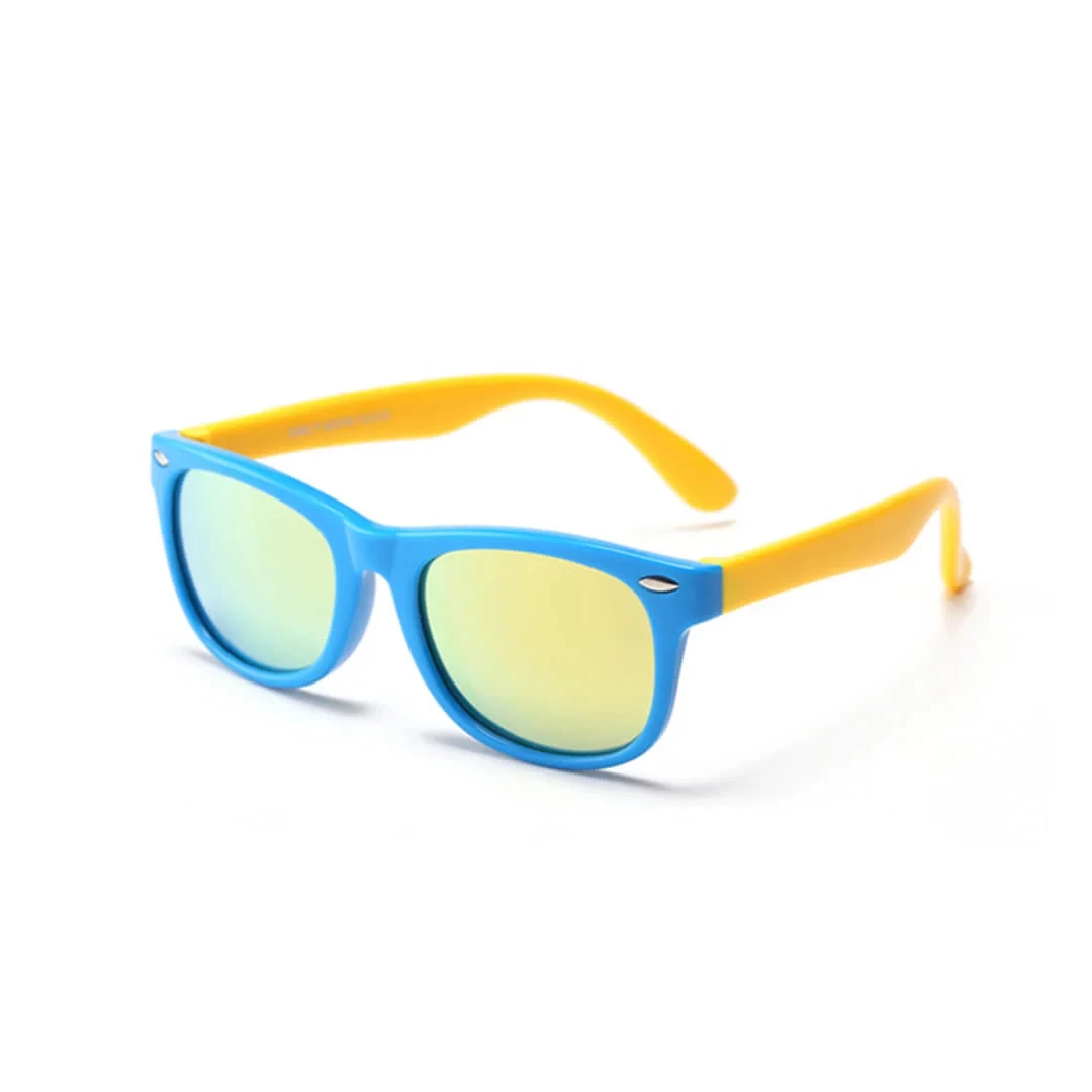 Ochelari de soare pentru copii D802 cu filtru UV polarizati Galben+Bleu - 