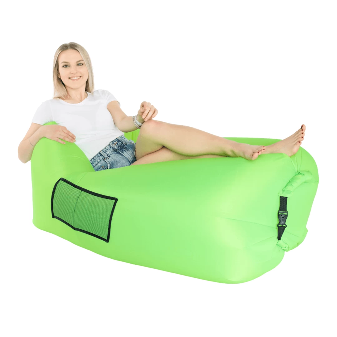 Geanta scaun gonflabila   geanta lenesa, verde, LEBAG - 