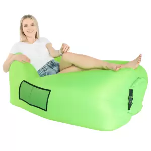 Geanta scaun gonflabila   geanta lenesa, verde, LEBAG - 