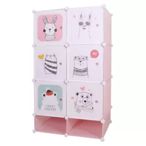 Dulap modular pentru copii, roz   model copii, NORME - 
