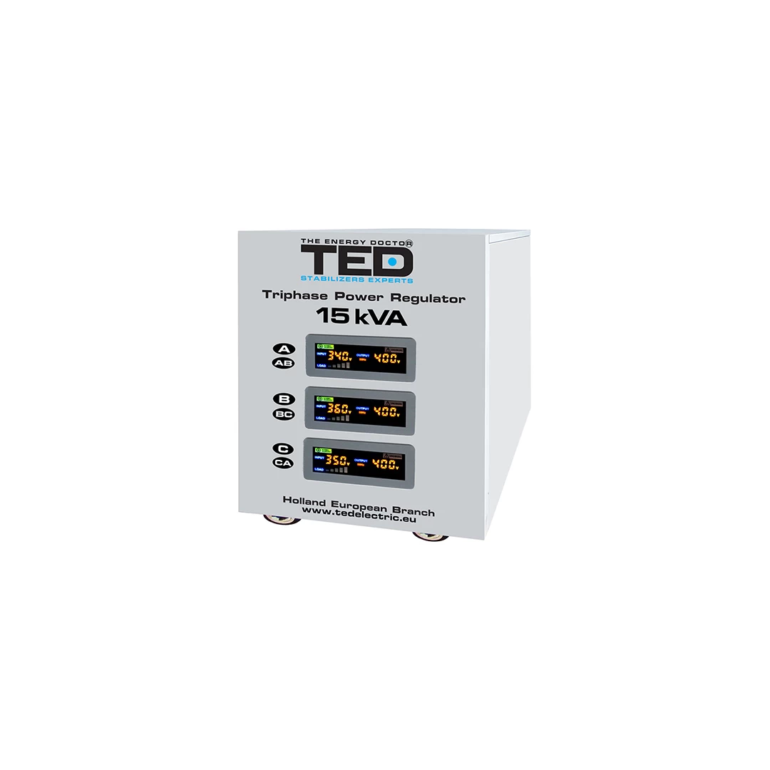 Stabilizator Tensiune Trifazat Servo 15kva - Achizitioneaza stabilizator automat de tensiune trifazat, performant, la oferte de nerefuzat
