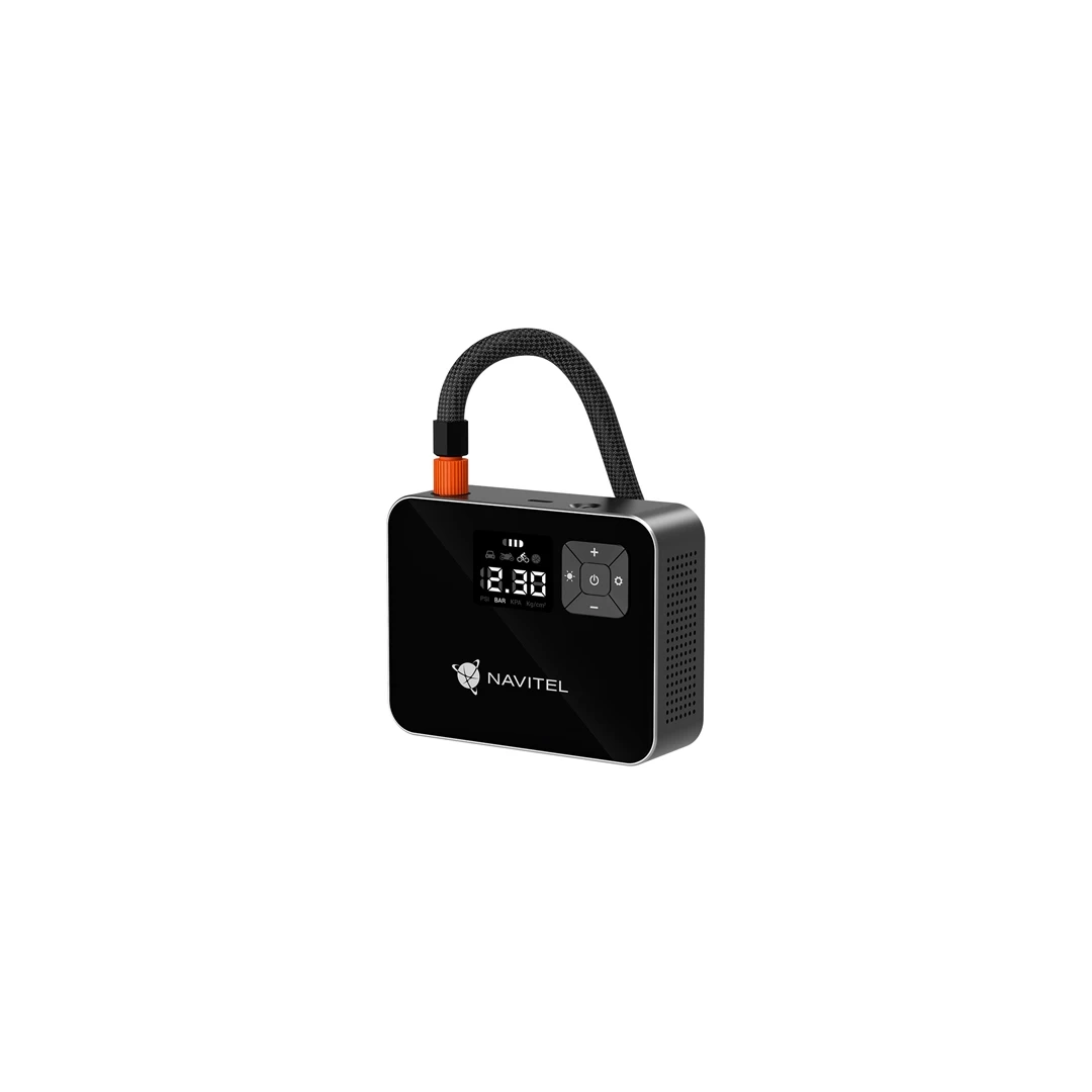 Compresor Navitel Auto-Moto cu acumulator 2000 mAh, alimentare USB-C, include 4 duze si geanta - 