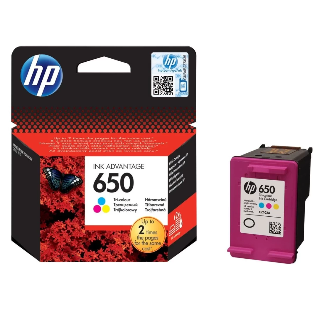 Cartus cerneala ORIGINAL HP 650 color - Cauti cartus la imprimanta ta? Gasesti pe ADK.ro, intra si cumpara toner cerneala ORIGINAL HP 650 color