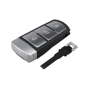 Carcasa cheie telecomanda cromata 3 butoane pentru VW Passat B6 B7 CC - 