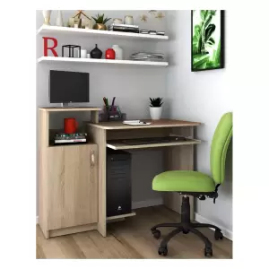 Birou PC SKM-2 SONOMA RO - Avem pentru tine mobilier birou pc, din pal 16mm, L110xA60xi87cm, culoare sonoma. Mobila de calitate la preturi avantajoase.
