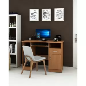 Birou Tip II  soft cires - Alege din oferta noastra mobilier birou din pal 16mm, I82x L115x L60cm, culoare cires. Avem super oferte la mobila birou, nu rata