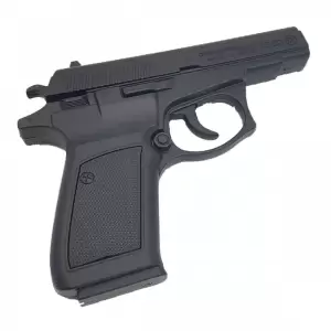 Bricheta pistol tip revolver, arma CZ 83 calibru 7.65mm,  negru, marime naturala scara 1 la 1 - 