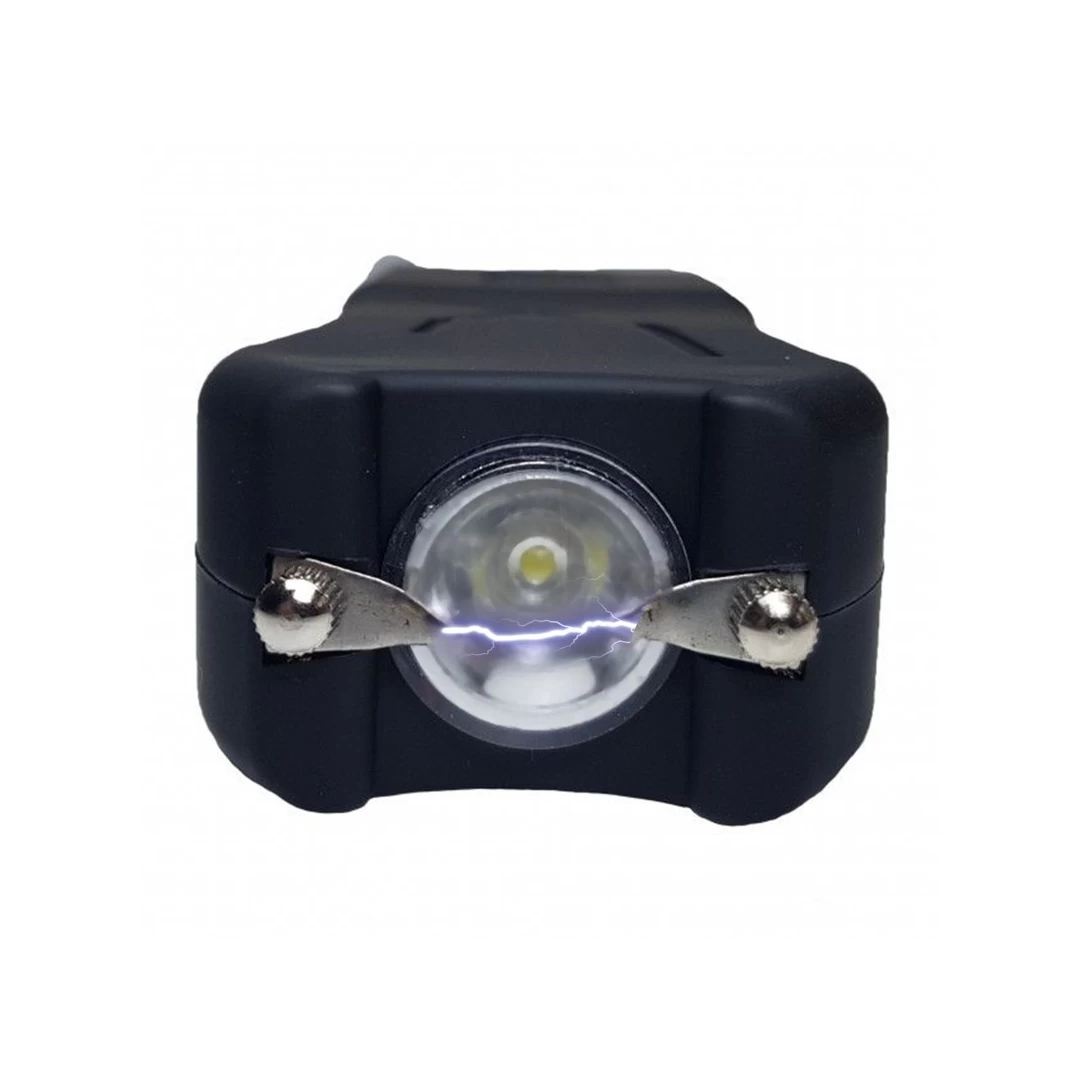 Lanterna cu electrosoc si acumulator de buzunar, Dalimag, negru, 10 cm, husa - 