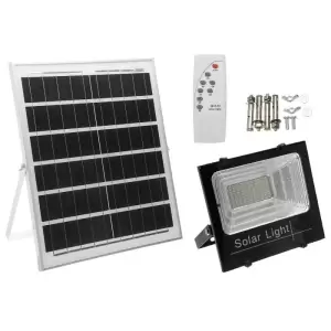 Kit solar, proiector led cu telecomanda si panou solar IP 66, 25w - 