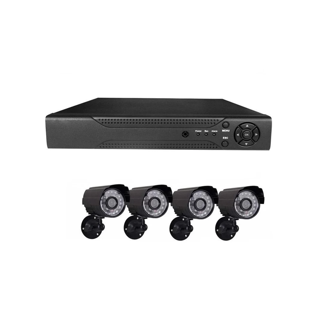 Sistem supraveghere CCTV kit DVR 4 camere exterior/interior, Hdmi, Jortan - Achizitioneaza sistem supraveghere profesional pentru locuinta, fabrica, etc. Acum si livrare rapida.