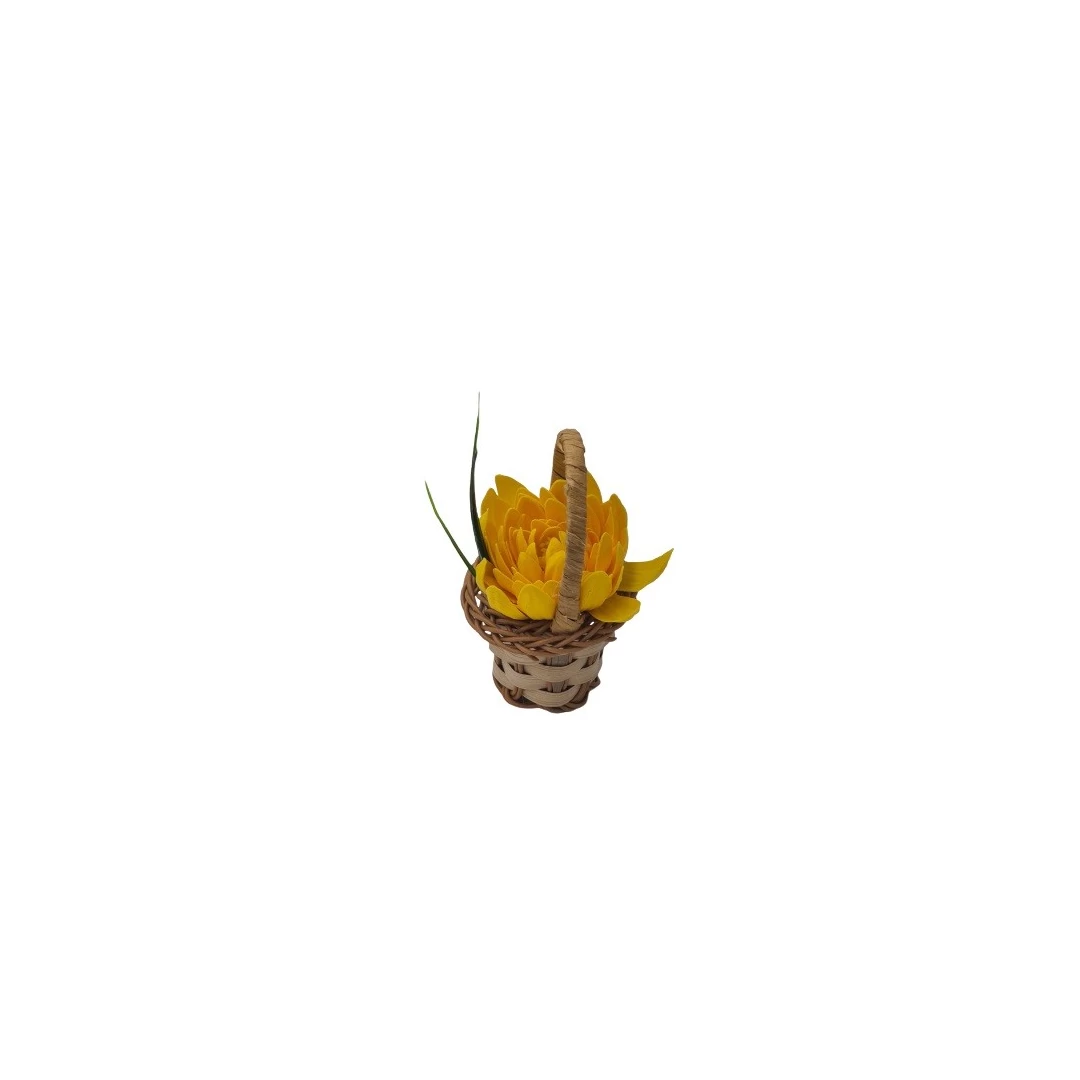 Cosulet, aranjament floral trandafiri "Cosulet cu flori", flori de sapun, model floare de nufar, m3, 30x17x15 cm - 