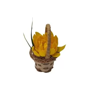 Cosulet, aranjament floral trandafiri "Cosulet cu flori", flori de sapun, model floare de nufar, m3, 30x17x15 cm - 