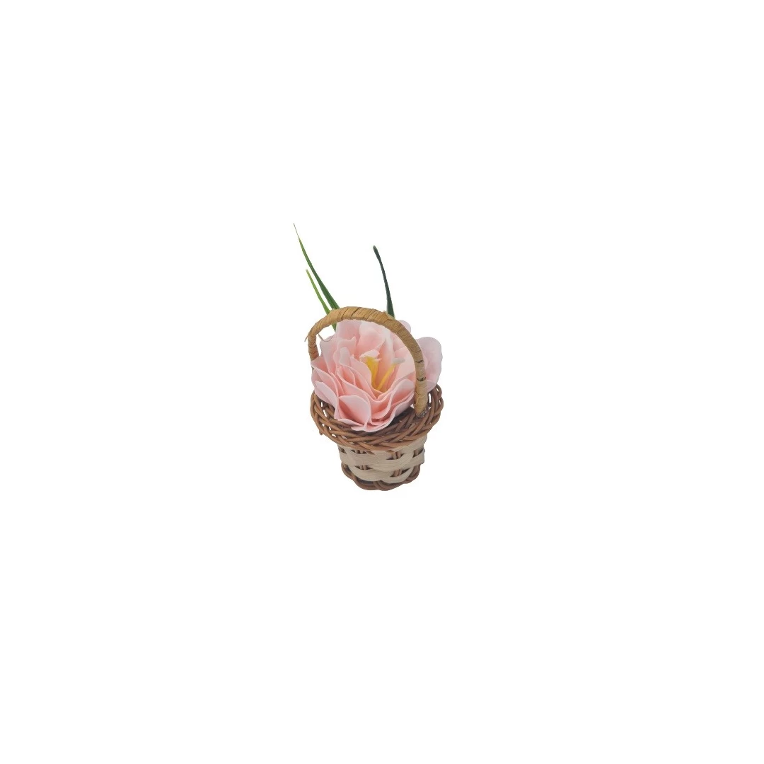 Cosulet, aranjament floral trandafiri "Cosulet cu flori", flori de sapun, model m4, 30x17x15 cm - 