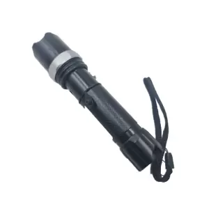 Lanterna Swat, Acumulator, Baterie, Carcasa din Aluminiu, Negru, Led, 15 cm - 