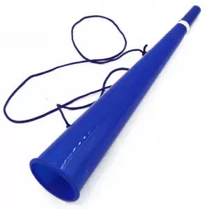 Vuvuzela Goarna Simpla, Petreceri, Stadion, Miting, Albastra, Snur, 36 cm - 
