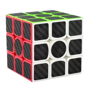 Cub Magic 3x3x3 - KungFu LongYua, Stickere Fibra De Carbon, 50CUB-1 - 