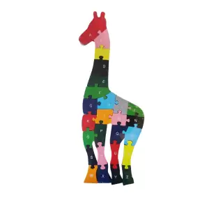 Puzzle 3D din lemn pentru copii cu Alfabet si Cifre, Girafa, 26 piese, 41 cm, 18006SX - Profita de Puzzle 3D din lemn pentru copii cu Alfabet si Cifre, Girafa, 26 piese, 41 cm, 18006SX. Nu rata oferta!
