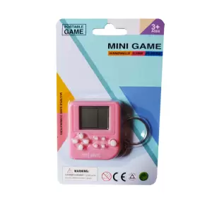 Mini consoala de jocuri cu breloc, 5 cm, Roz, LTOY54 - 
