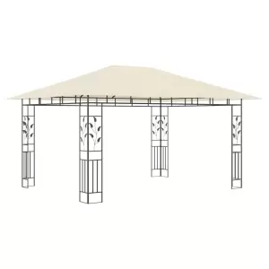 Pavilion cu plasă anti-țânțari, crem, 4x3x2,73 m, 180 g/m² - Dacă sunteți în căutarea unui pavilion pentru petrecerea dvs. în aer liber, acest foișor de grădină este accesoriul perfect pentru curte, permițându-v...
