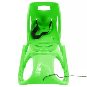 Sanie cu scaun, verde, 102,5x40x23 cm, polipropilenă - În această iarnă, lăsați-l pe micuțul dvs. să se bucure de distracția captivantă de a se juca, folosind această sanie super cool! PP durabil: Fabricat...